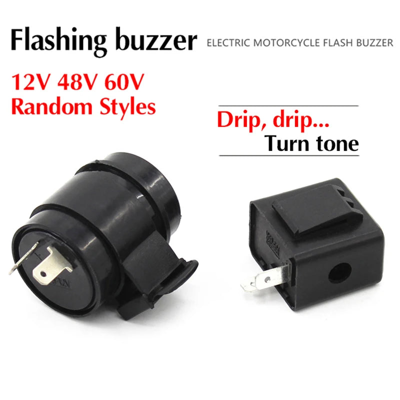 2-Pin Flasher Relay 12V 48V 60V – Buzzer Blinker Turn Signal Flasher Relay Axl