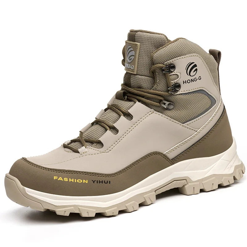 Men's Steel Toe Safety Boots – Waterproof & Puncture-Proof Steel Toe Work Boots Axl Beige 47