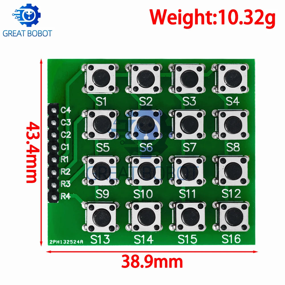 4x4 Matrix Keypad Module – 16 Button Arduino Keyboard Keypad Module Axl