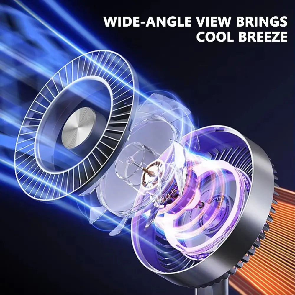 USB Rechargeable Portable Desktop Fan with LED Light Portable Desktop Fan Axl