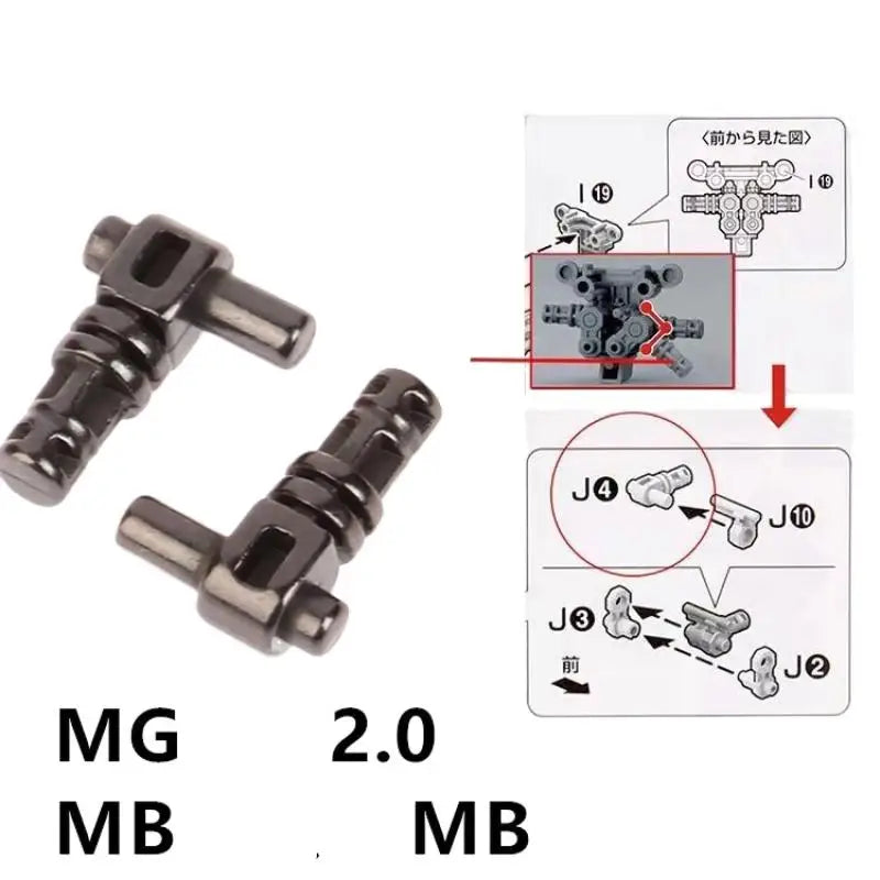 MG J4 Metal Upgrade Parts 2pc – Freedom 2.0 Providence Justice Model Kit Parts Axl