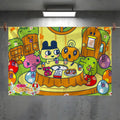 Tamagotchi Wall Flag – Indoor & Outdoor Art Banner Decor Decorative Wall Flag Axl White1 50x70cm