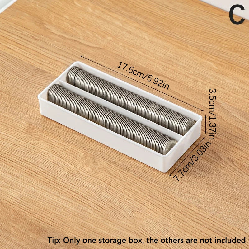 Transparent Portable Storage Box – Coin, Currency & Organizer Storage Box Axl C