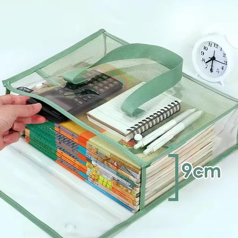 Expandable Waterproof File Storage Bag – Transparent Document Organizer Document Storage Bag Axl