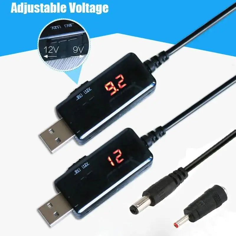 USB Boost Converter DC 5V to 9V/12V Step-Up Power Cable DC Boost Converter Cable Axl