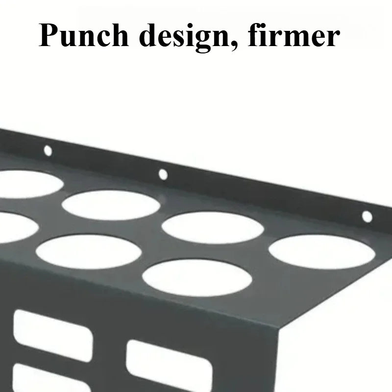Wall-Mounted Steel Bottle Storage Rack – Kitchen Organizer Wall Storage Rack Axl
