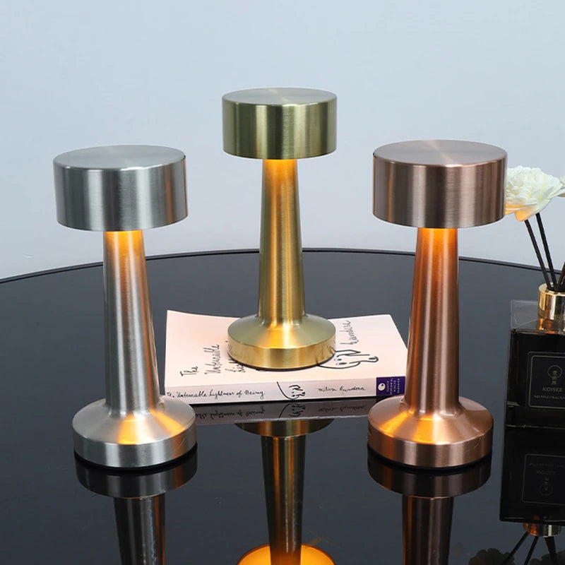 Metal Touch LED Table Lamp – Rechargeable Bedside Mood Light LED Table Lamp Axl