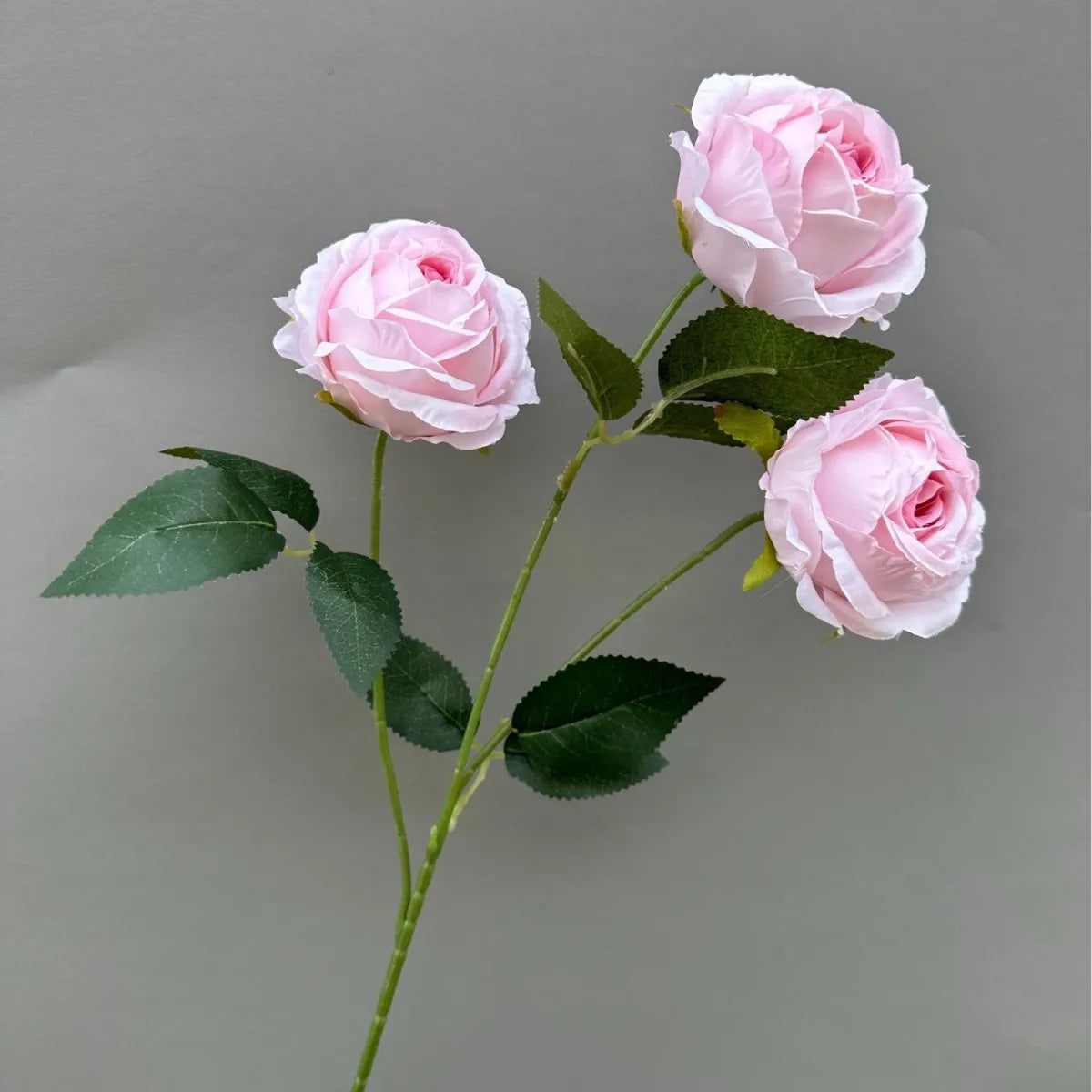 Artificial Silk Rose Branch – 3-Head Flower Stem 26" Tall Artificial Flower Branch Axl pink