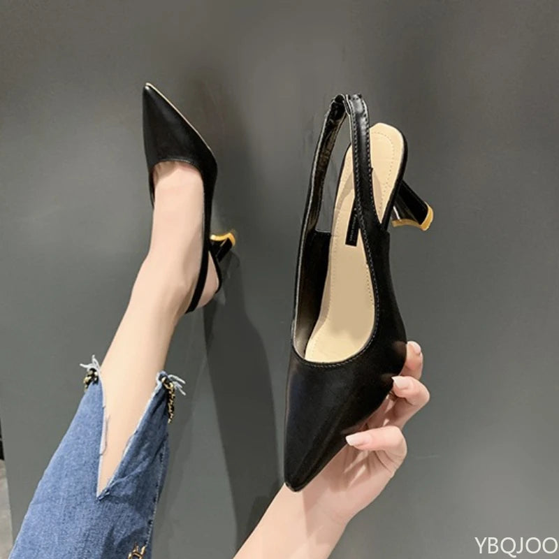 Women's Pointed Toe Stiletto Heels – Slip-On Dress Shoes Stiletto Heel Shoes Axl black 35