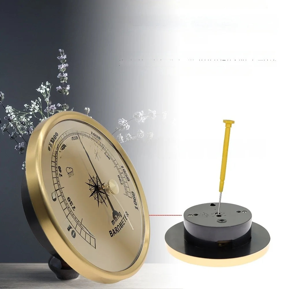 HYT039 Analog Wall Barometer – Gold, 960–1060 hPa Analog Wall Barometer Axl