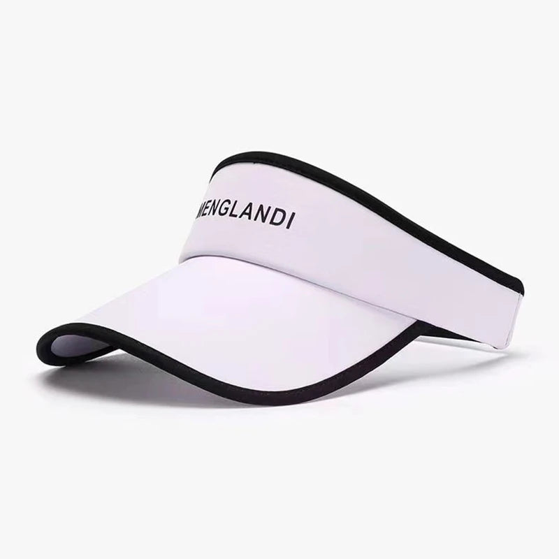 Women's Long Brim UV Visor Cap – Open Top Sports Sun Hat Sports Visor Hat Axl Purple
