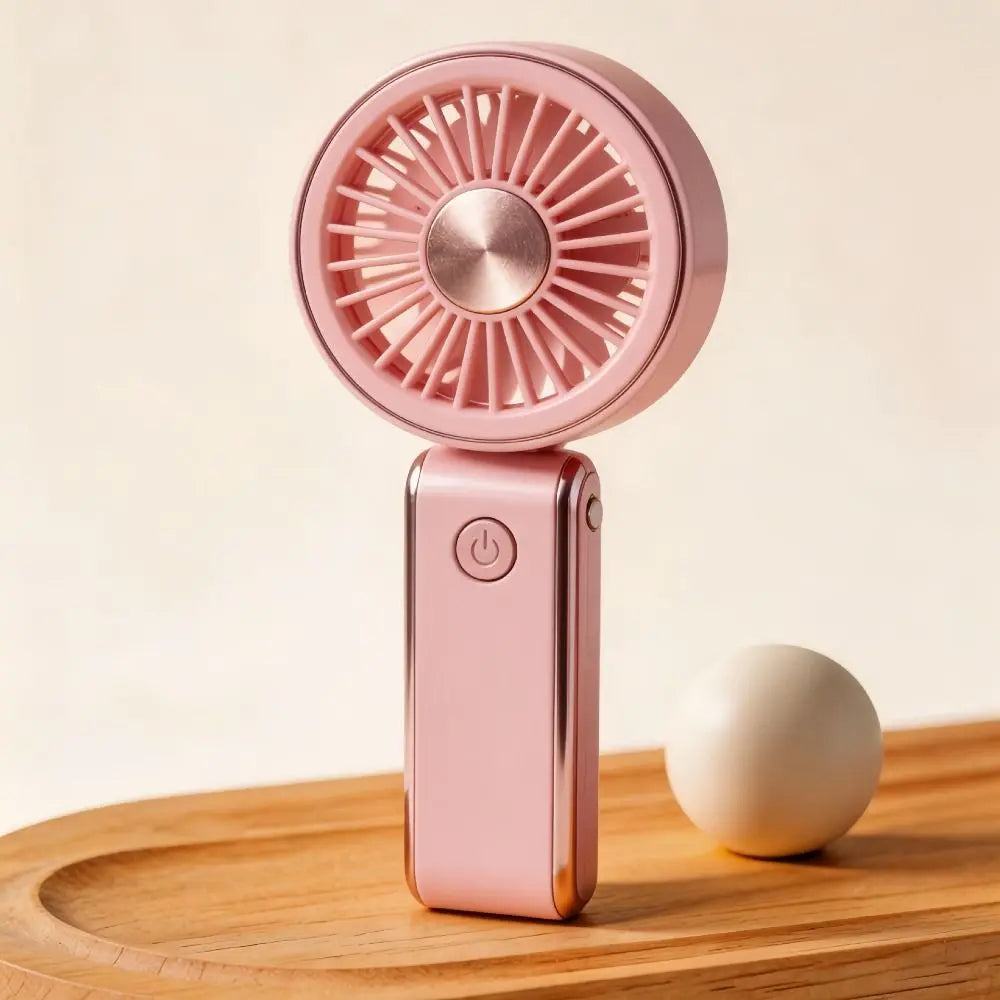 Foldable Mini Neck Fan – USB Rechargeable, 3 Speeds, Quiet Portable Mini Fan Axl
