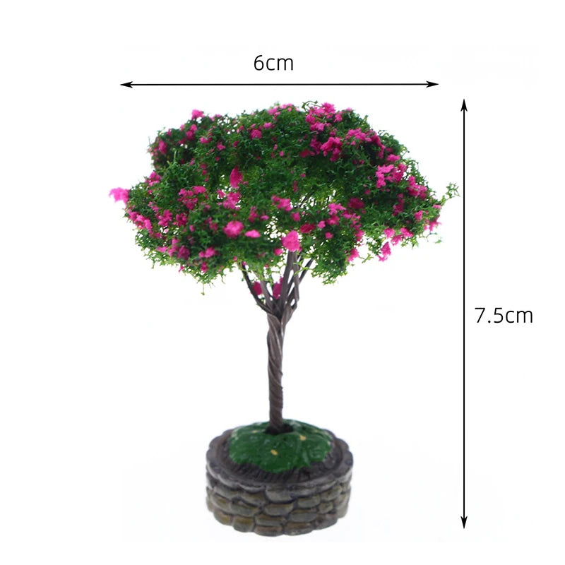 1:12 Dollhouse Mini Flower Tree | Micro Landscape Decor Prop Dollhouse Miniature Axl