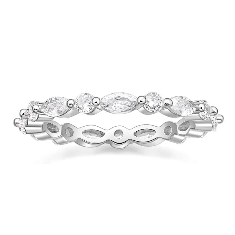 Huitan Marquise CZ Women's Ring – Thin Band Statement Jewelry Fashion Ring Axl