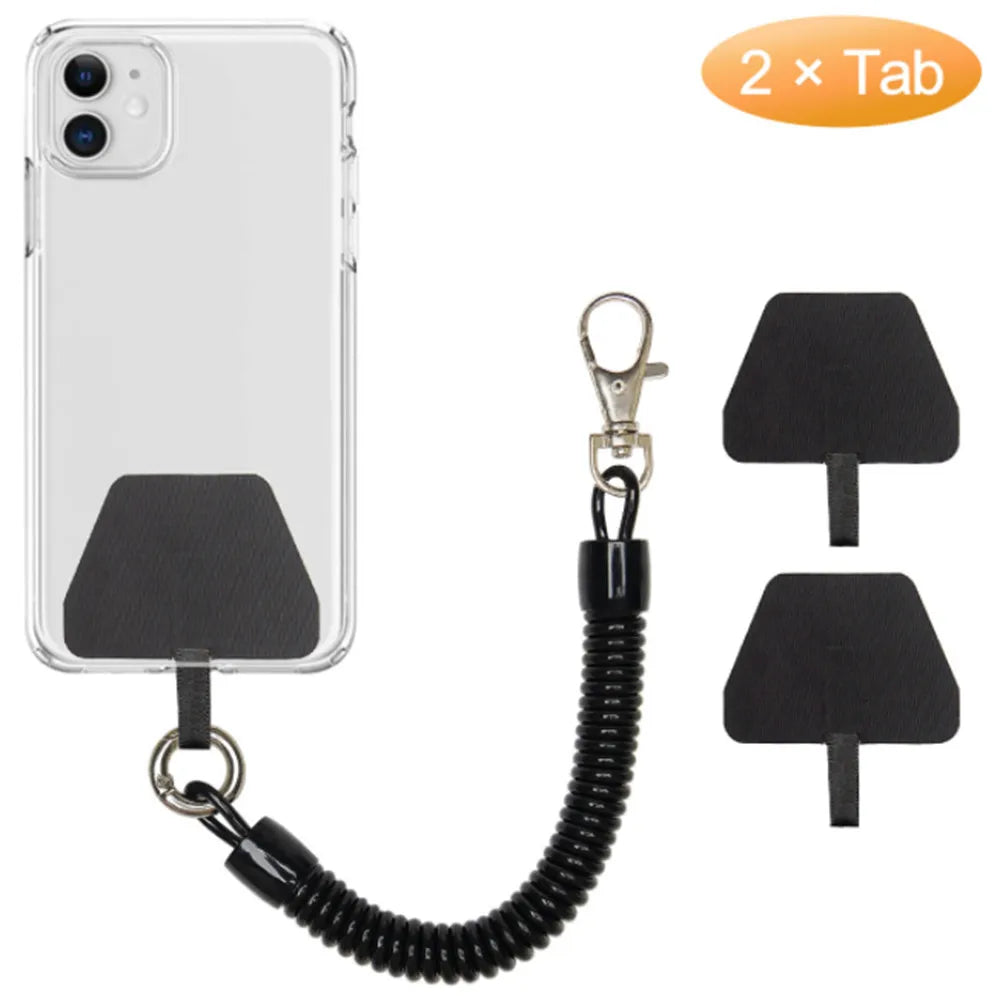 Anti-Drop Phone Lanyard – Elastic Safety Strap & Carabiner Phone Safety Lanyard Axl