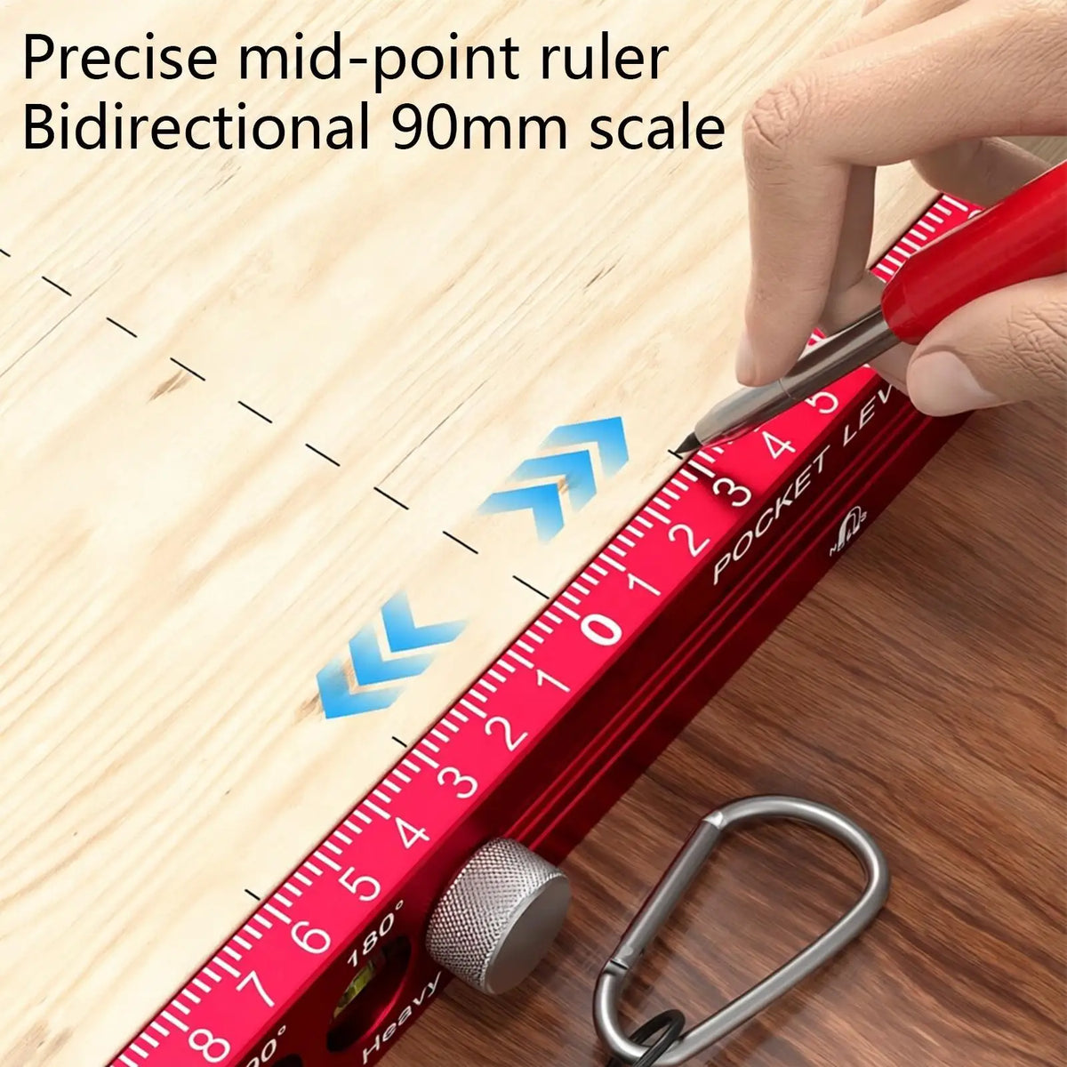 Magnetic Carpenter Ruler – Metric & Imperial Precision Tool Woodworking Ruler Axl