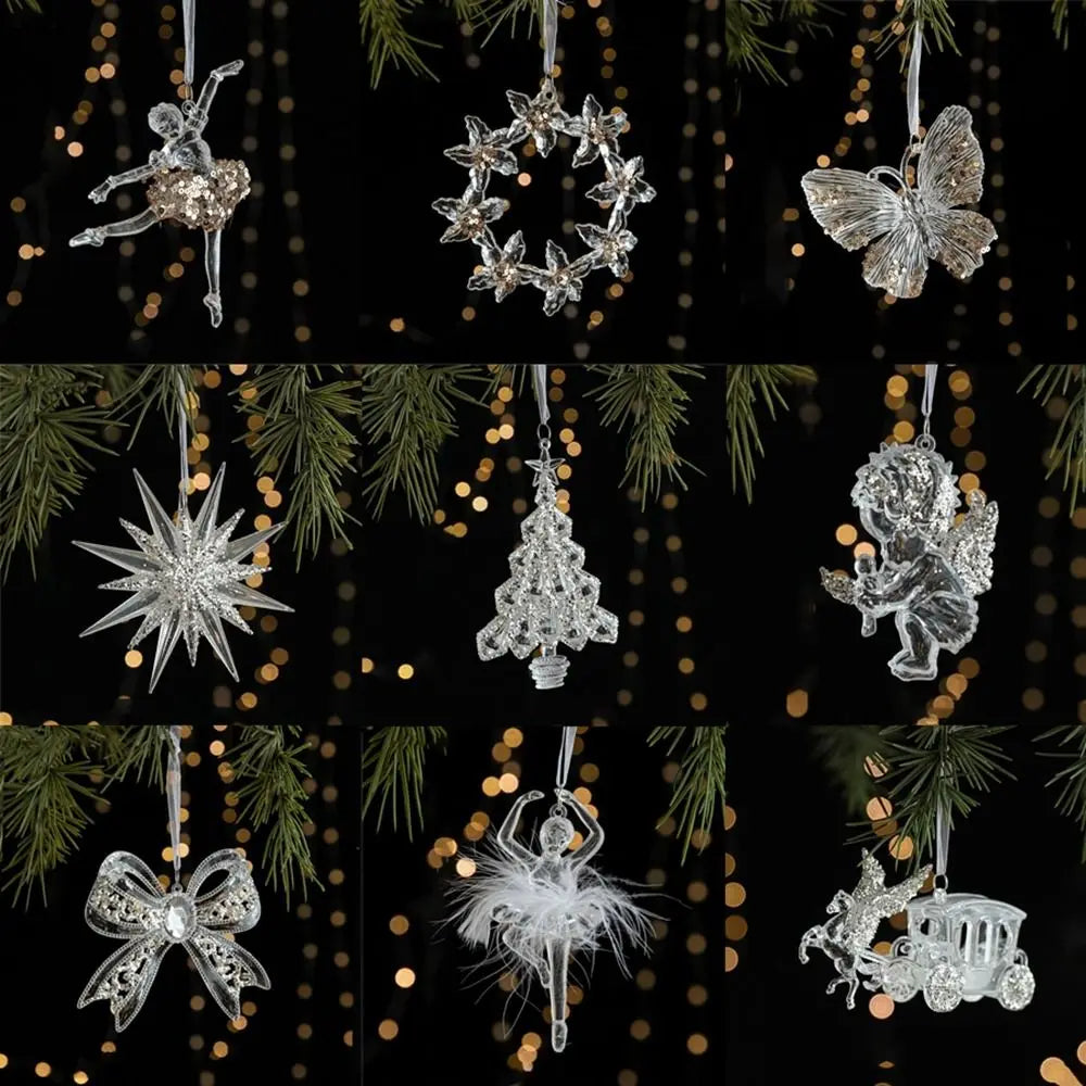 Acrylic Crystal Snowflake Christmas Tree Ornament Pendant Christmas Ornament Axl