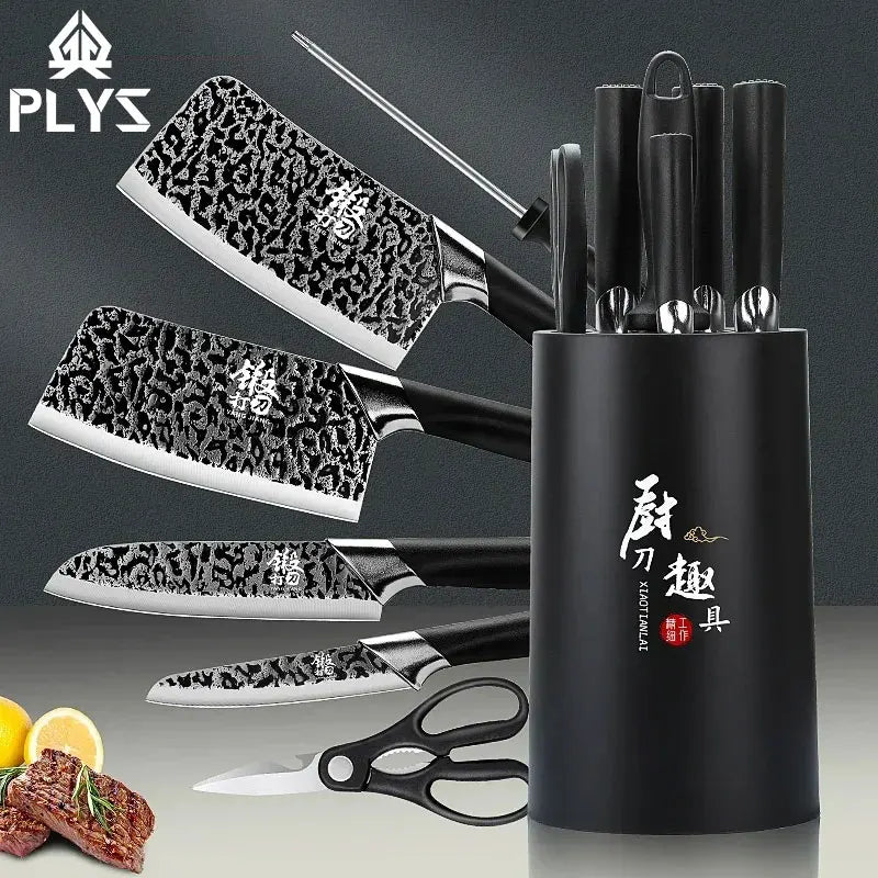 PLYS 4-Piece Stainless Steel Kitchen Knife Set with Covers Kitchen Knife Set Axl