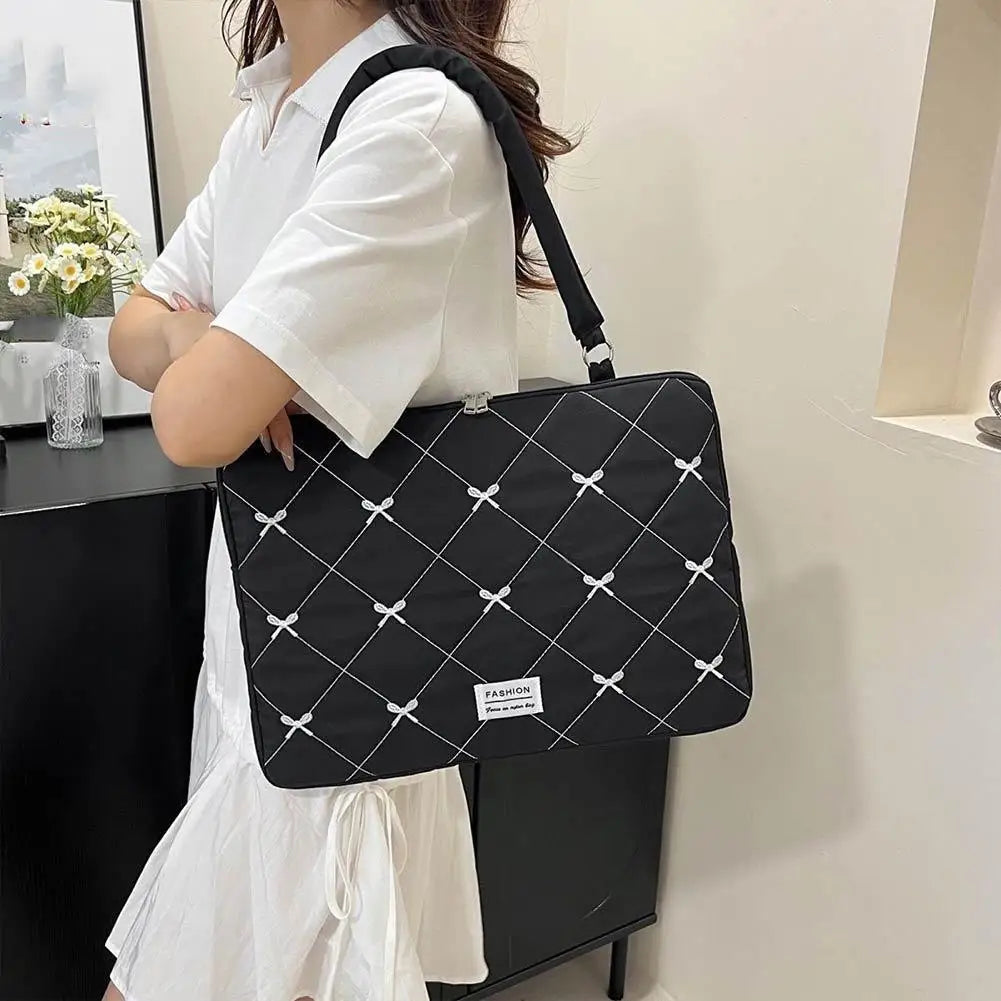 15" Cute Bow Laptop Sleeve Bag – Portable Notebook Case Women Laptop Sleeve Bag Axl