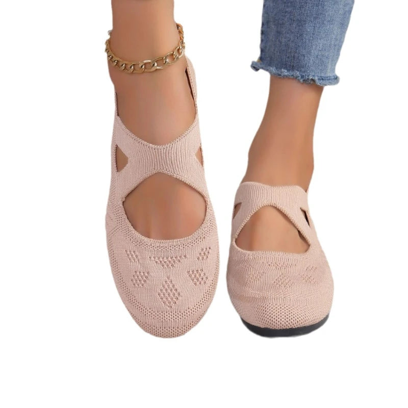 YBQJOO Women's Breathable Slip-On Flats – Lightweight Casual Shoes Women's Flat Shoes Axl