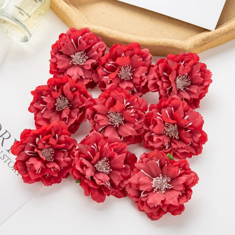 Silk Peony Artificial Flower Heads 10/30 Pcs – Wedding & Home Décor Artificial Flower Heads Axl color 15 1 10pieces