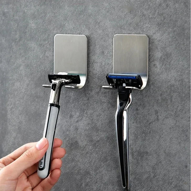 Stainless Steel Razor Holder & Bathroom Hook Organizer 2/5 Pcs Razor Holder Stand Axl