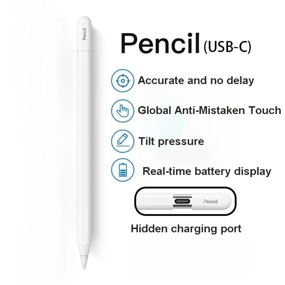 iPad Stylus Pen – Palm Rejection, Tilt & Fast Charge 2018–2025 iPad Stylus Pen Axl WHITE