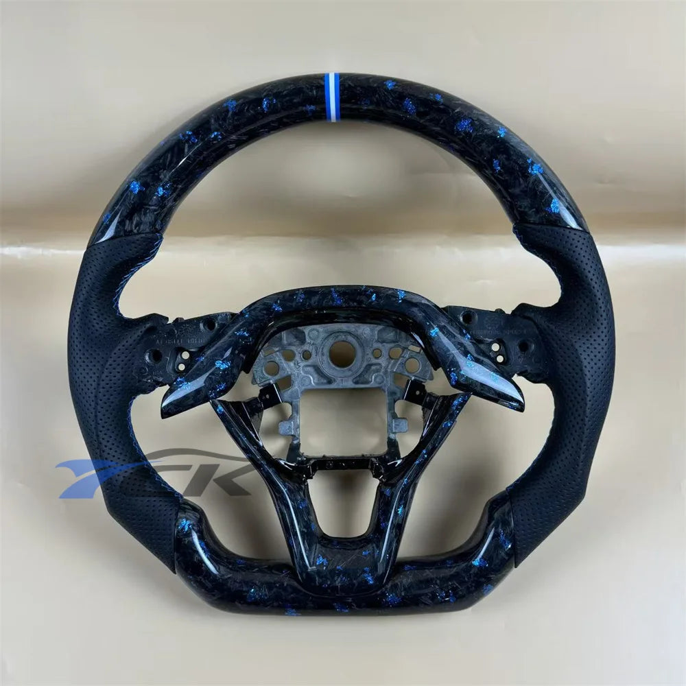 Honda Accord 2018–2023 Custom Carbon Fiber Steering Wheel Custom Steering Wheel Axl Blue steering wheel