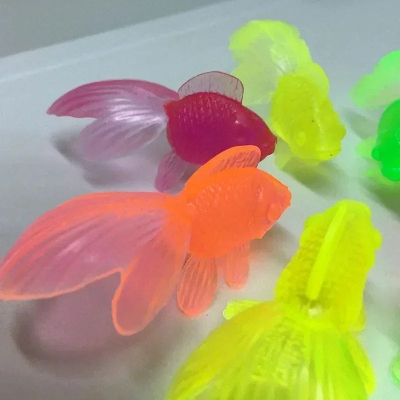 10-Piece Soft Rubber Goldfish Bath & Beach Toys for Kids Kids Bath Toys Axl