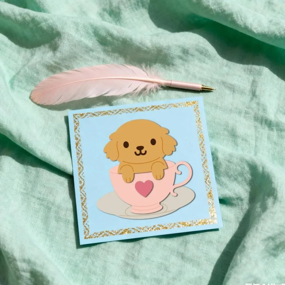 Teacup Animals Metal Cutting Dies – DIY Embossing Stencils Metal Cutting Dies Axl