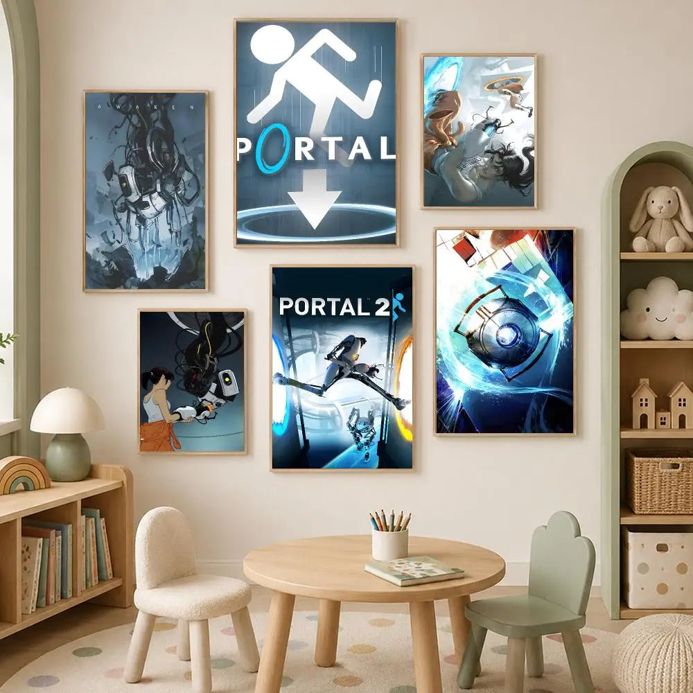 Game Portal HD Self-Stick Wall Art Poster – Waterproof Decor Wall Art Poster Axl