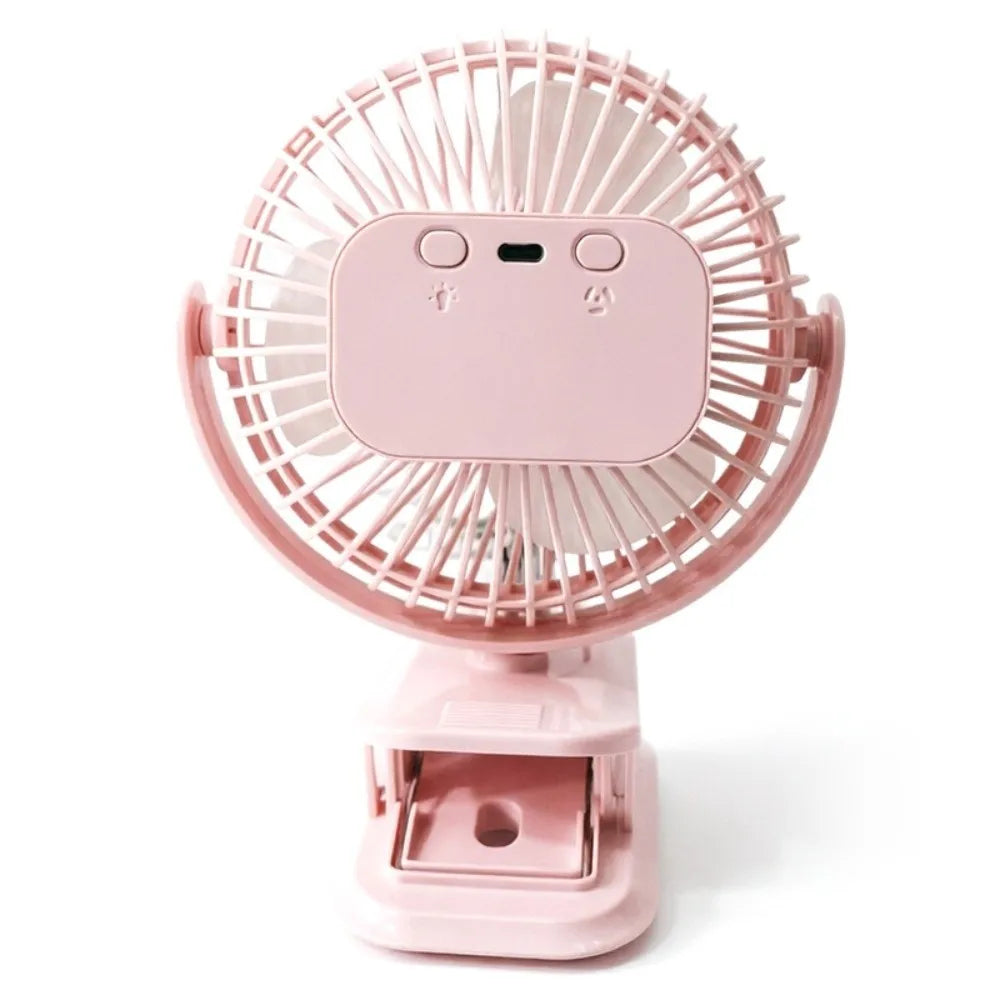 USB Rechargeable Clip-On Fan Light Combo – Silent & Portable Clip-On Fan Light Axl Style-D