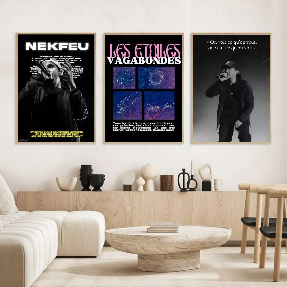 Nekfeu Singer HD Poster – Self-Adhesive Waterproof Wall Art Wall Art Poster Axl