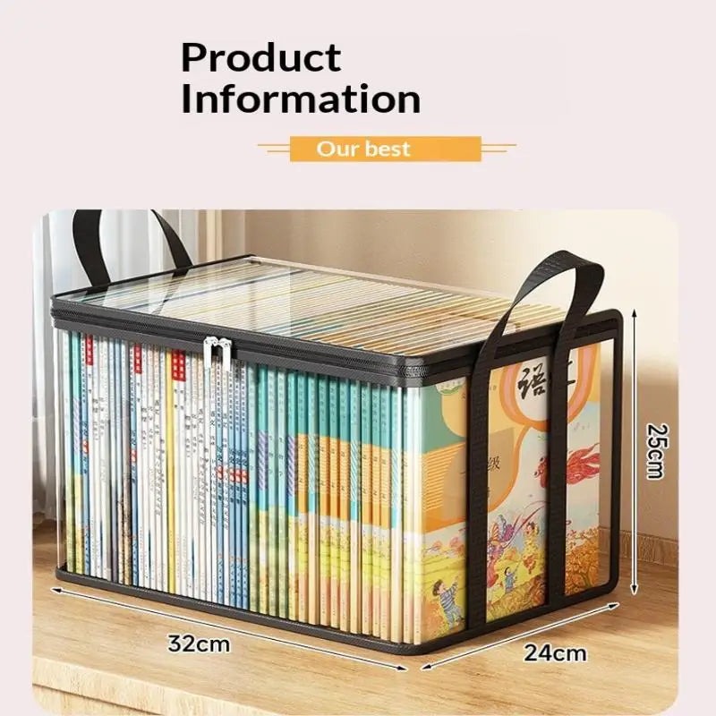 Clear PVC Storage Box Flip-Top Lid & View Window Organizer PVC Storage Box Axl