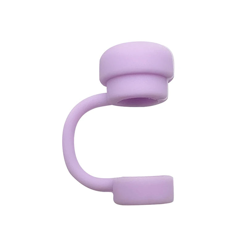 Reusable Silicone Straw Covers – Spill & Dust Proof Caps Straw Cover Caps Axl Purple