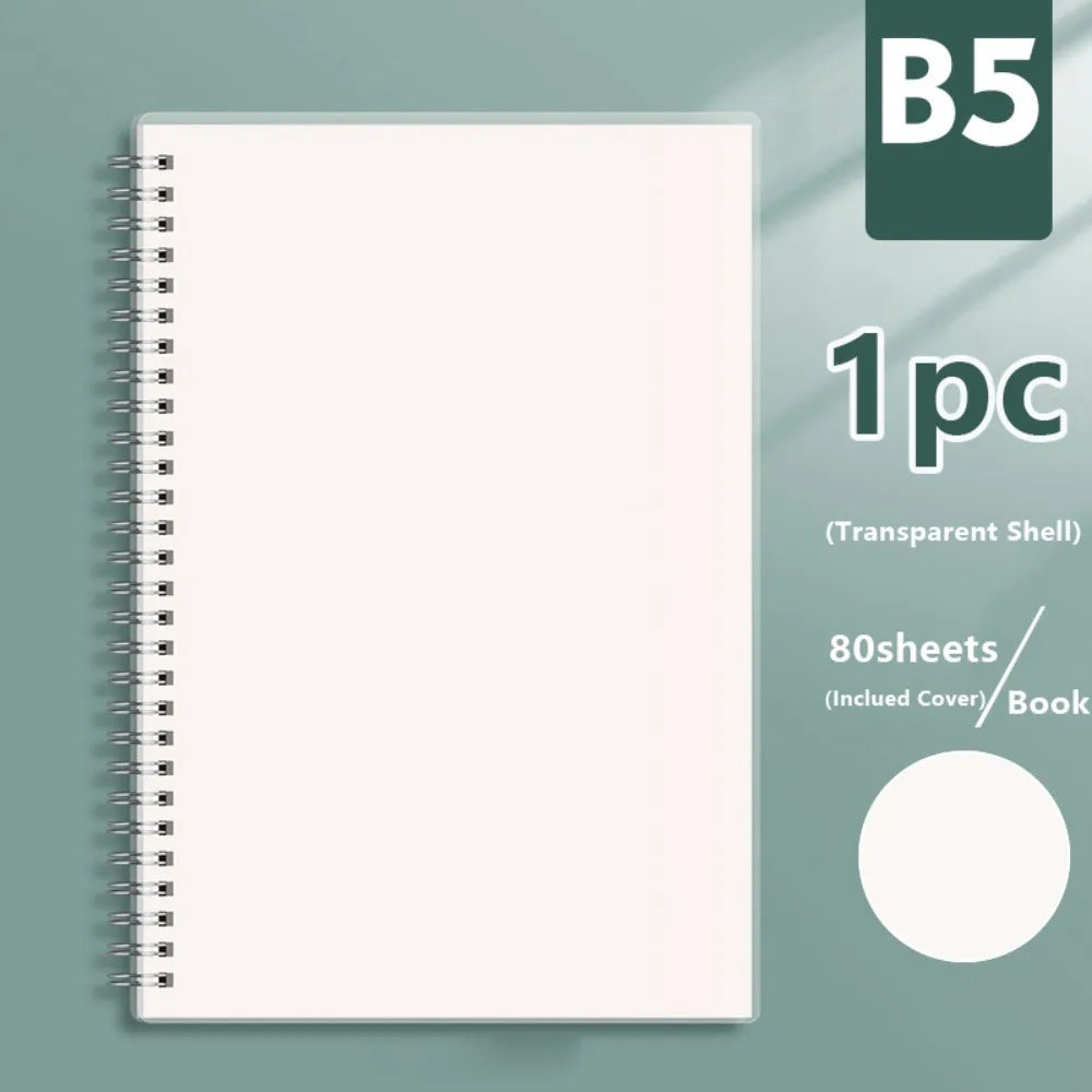 Coil Notebook A4/A5/A6/B5 – Grid, Blank & Lined Sketchbook Spiral Coil Notebook Axl B5 Blank