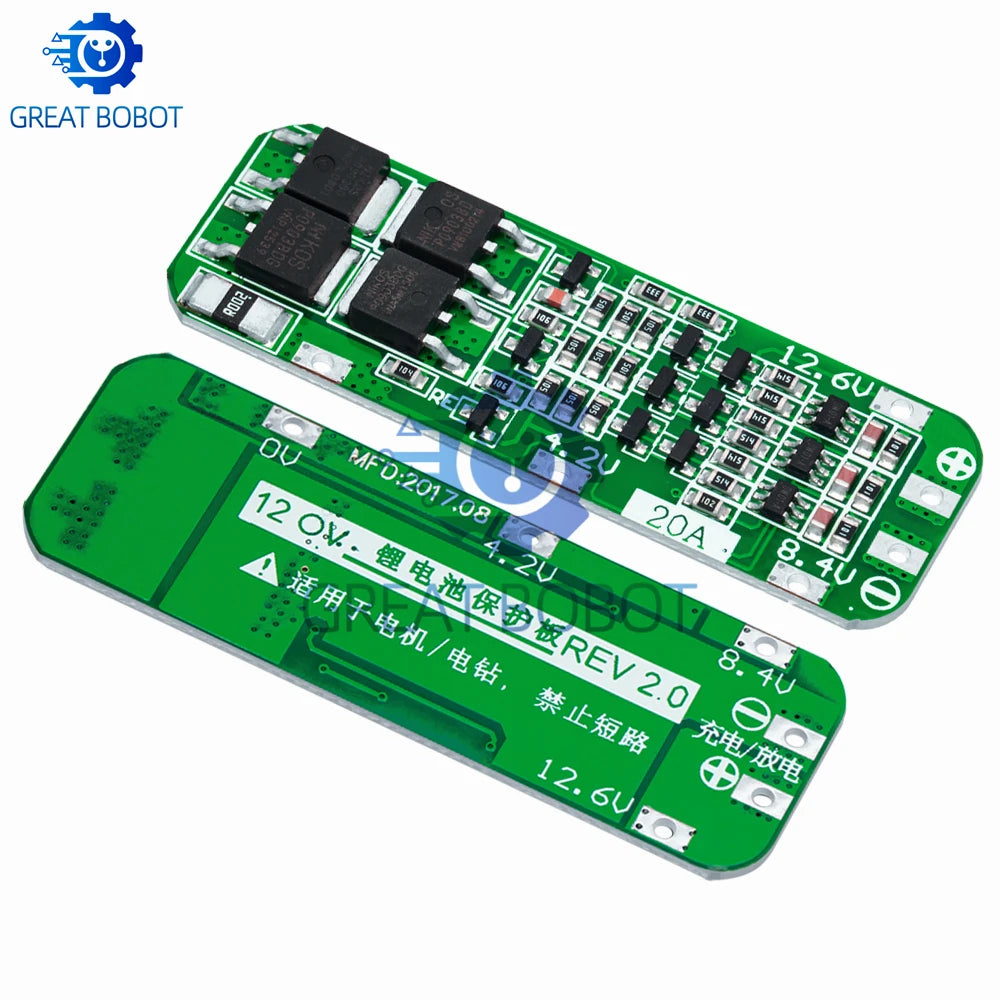 3S 20A BMS PCB 12.6V Li-ion Battery Protection Module Battery Protection Module Axl