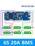 6S BMS 10A/20A/30A 22.2V 18650 Li-ion Battery Protection Board Battery Protection Board Axl 6S 20A BMS