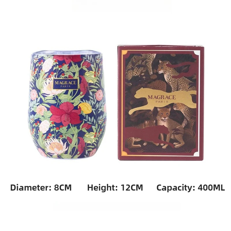 Stainless Steel Vacuum Thermos Mug 400ml – Insulated Travel Cup Vacuum Thermos Mug Axl 400ML Gift Packaging-B