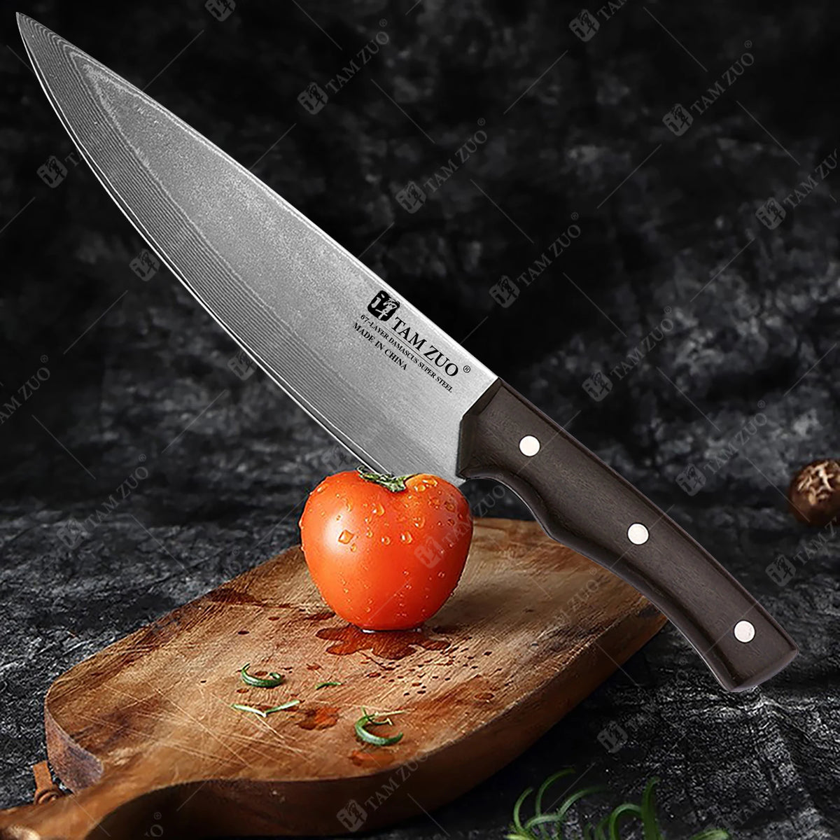 TAMZUO 67-Layer Damascus Steel Chef Knife | Japanese Kitchen Knife Damascus Chef Knife Axl