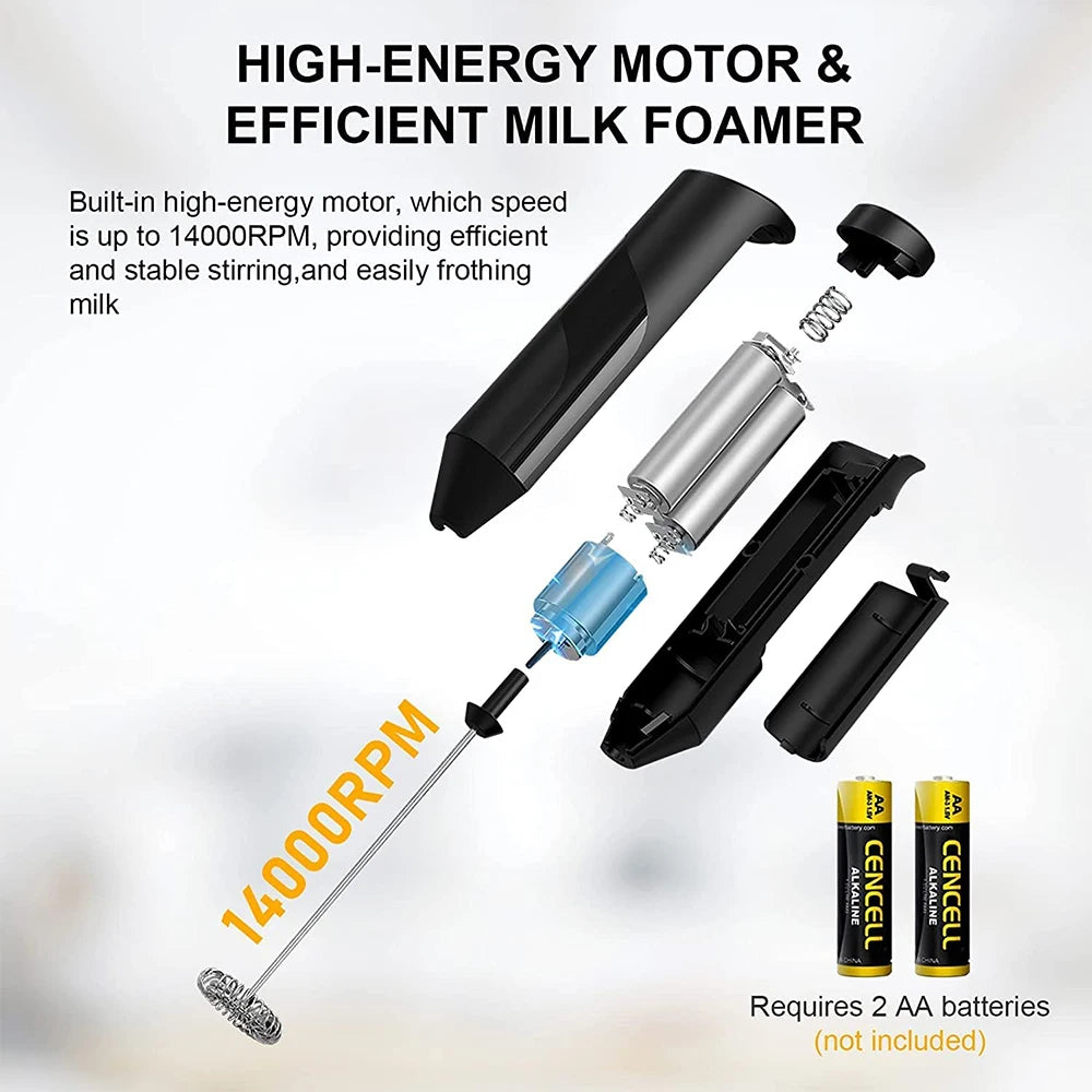 Handheld Electric Milk Frother & Foam Maker with Stand Handheld Milk Frother Axl