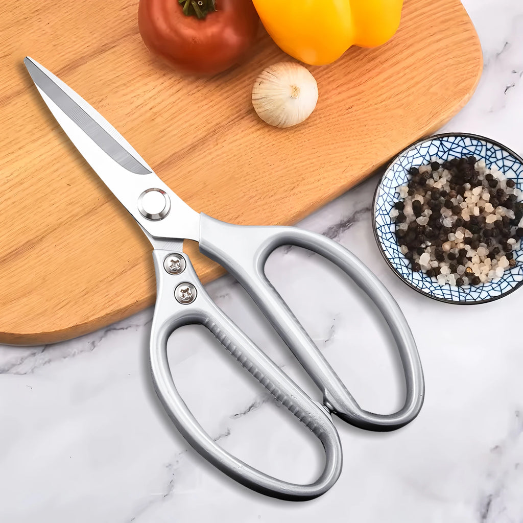 Stainless Steel Kitchen Scissors – BBQ, Meat & Food Shears Kitchen Scissors Axl Scissors-Silvery