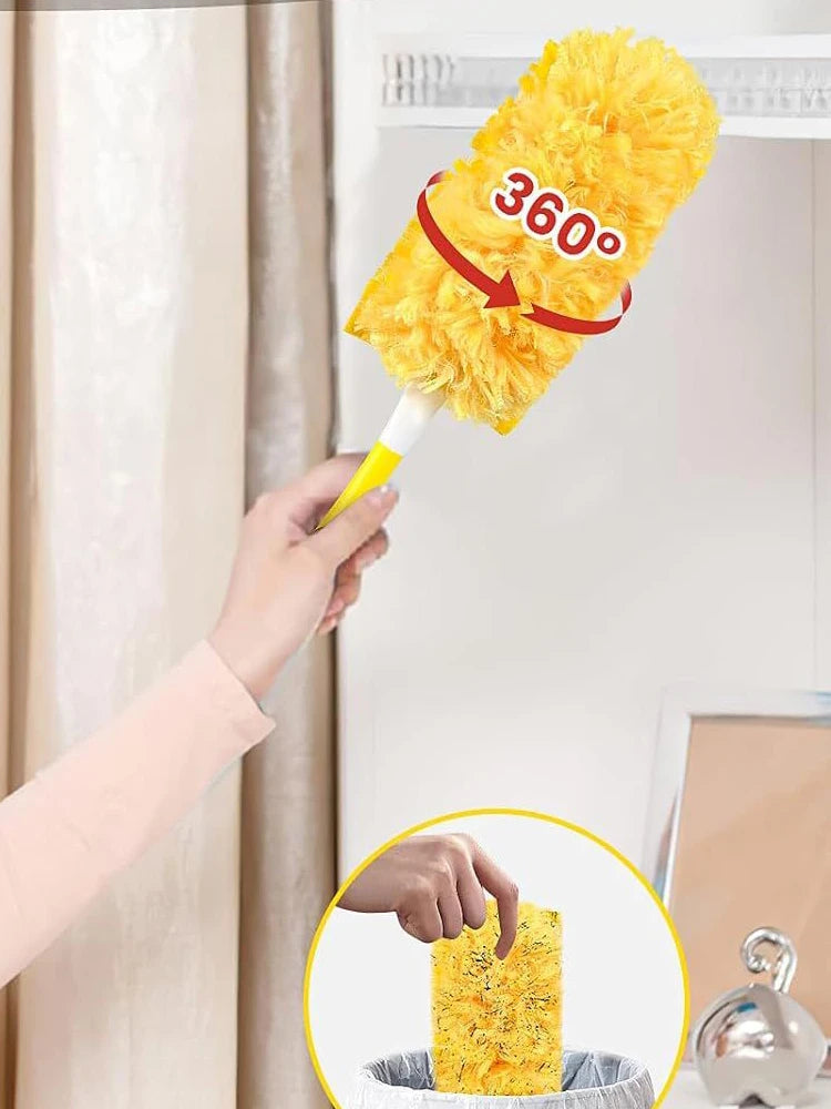 Double-Sided 360° Microfiber Electrostatic Duster – Dust & Webs Microfiber Duster Axl