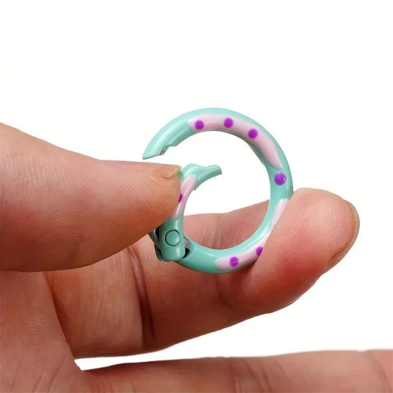 10-Pack Alloy Carabiner Keychain Spring Clasp Clips & Connectors Carabiner Clip Set Axl