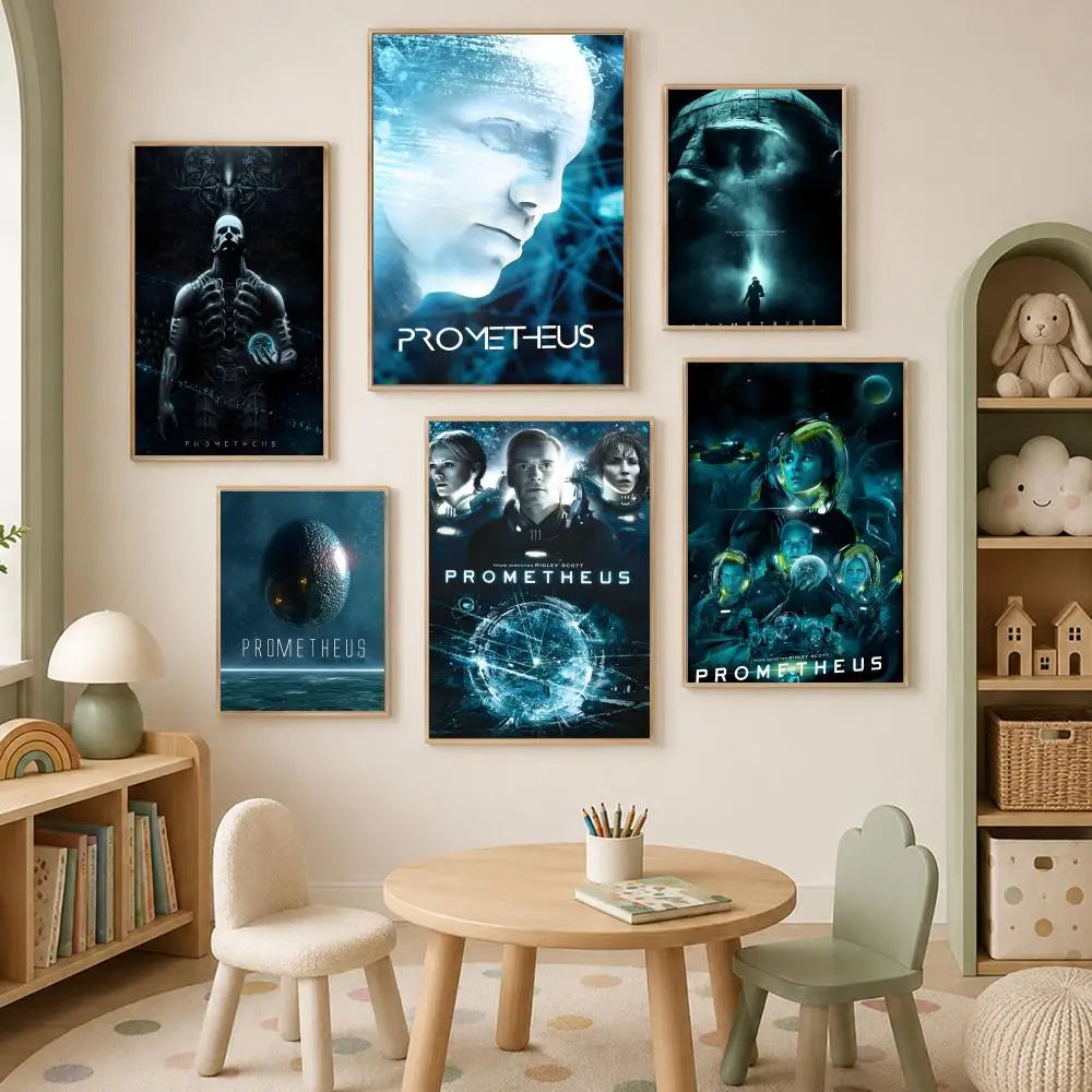 Prometheus Movie Poster Self-Stick HD PVC Waterproof Wall Art Wall Art Poster Axl