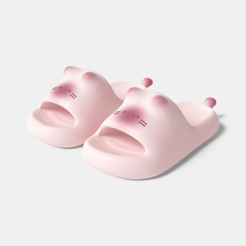 Lorilury EVA Cat Face Slippers – Non-Slip Indoor Slides Indoor Slippers Axl Pink 40-41