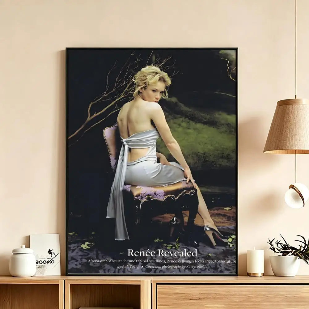 Renee Zellweger HD Poster – Waterproof Wall Art Home Decor Wall Art Poster Axl White18 15X20cmNoframe
