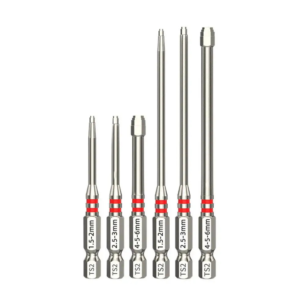 6-Piece Magnetic Pagoda Hex Screwdriver Bits Set – 65 & 100mm Screwdriver Bit Set Axl M 6pcs