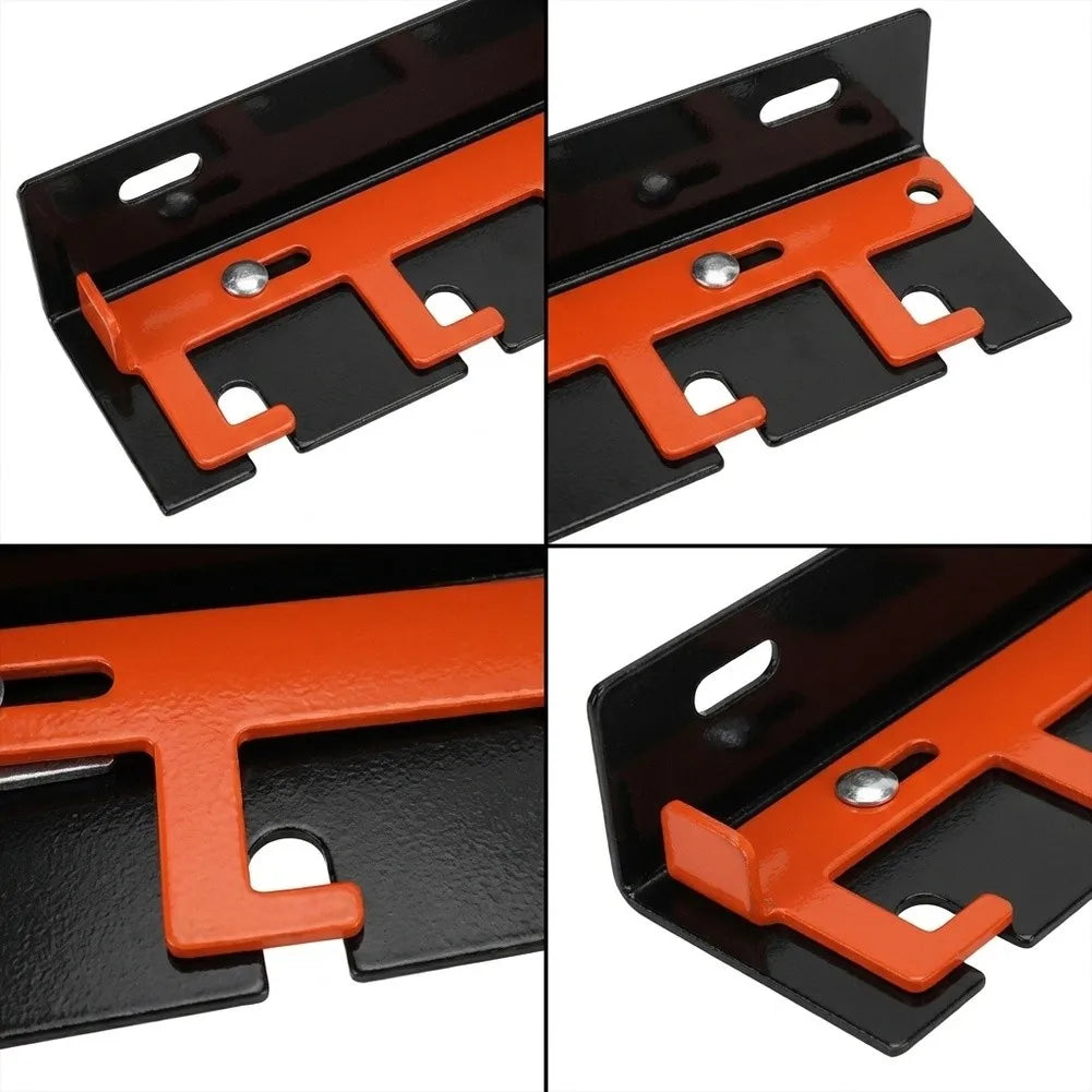 Wall-Mounted Pneumatic Tool Rack | 5-Slot Sliding Lock Organizer Tool Storage Rack Axl