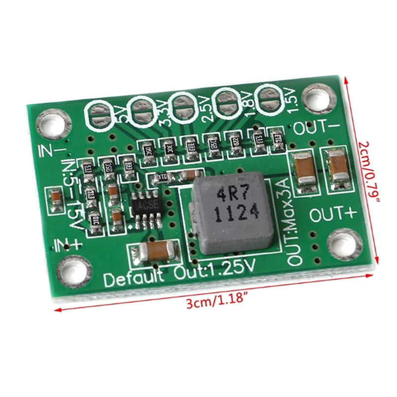 DC Step Down Voltage Regulator Module 5-16V to 1.25-5V 3A Voltage Regulator Module Axl